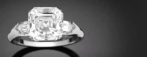 Ascher Cut Golconda Diamond Ring