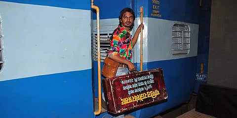 Nawazuddin Siddiqui on the sets of 'Ghoomketu'. (Photo| Twitter)