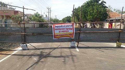 Arterial Vedaranyam road cut off as two villagers test positive