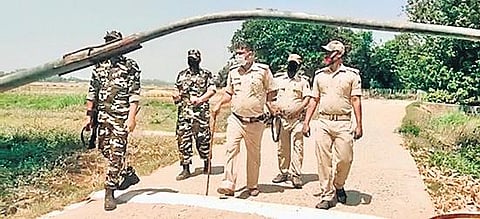 (Image for representation) SSB jawans and police patrol a village in Bihar’s East Champaran district. | express