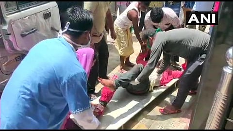 The injured have been brought to town for treatment. (Photo | ANI Twitter)