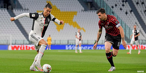 Juventus reached the Italian Cup final on Friday after a goalless draw with 10-man AC Milan in the semi-final, second leg in Turin on the day football returned to Italy after three months away. (Photo | Juventus Twitter)