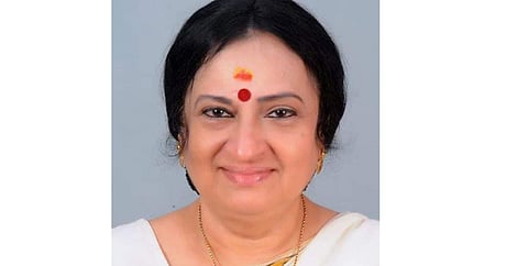 Lyricist and painter Padmaja Radhakrishnan (Photo | Facebook)
