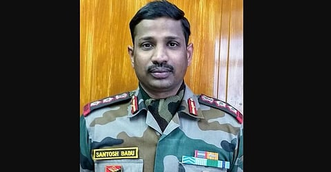 Colonel B Santosh Babu, who laid down his life fighting the Chinese.