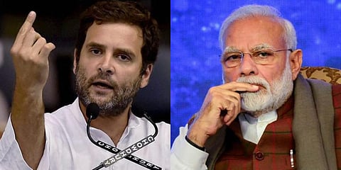 Congress MP Rahul Gandhi (L) and PM Narendra Modi (Photo | PTI)