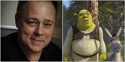 Director Kelly Asbury (L) and a still from Shrek 2. (Photo| IMDb)