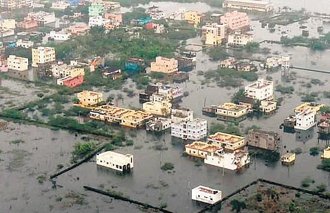 A file photo of 2015 flood that had inundated most parts of Chennai | Express
