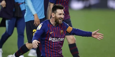 Barcelona striker Lionel Messi (Photo | AP)