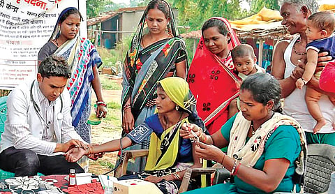 The Haat Bazaar Clinics are providing low-cost, quality healthcare facilities — a reality for those living in the rural  areas in Chhattisgarh (Photo | EPS)