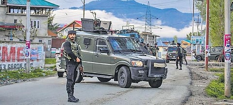 The civilian, identified as 60-year-old Bashir Ahmad from Srinagar, was travelling in an Alto car along with his three-year-old grandson (Photo| PTI)