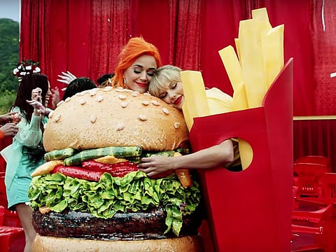 Katy Perry and Taylor Swift in a still from 'You need to calm down' (Photo | YouTube Screengrab)