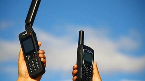 Image of a satellite phone used for representational purposes.