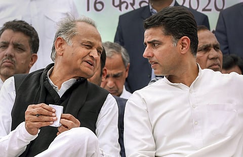 Rajasthan Chief Minister Ashok Gehlot and his deputy Sachin Pilot ( File Photo | PTI)