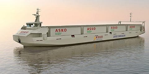 The model of an autonomous barge