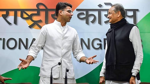 File photo of Rajasthan CM Ashok Gehlot and Sachin Pilot. ( Photo | PTI)