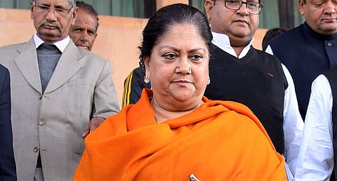Former Rajasthan CM Vasundhara Raje (File Photo | PTI)