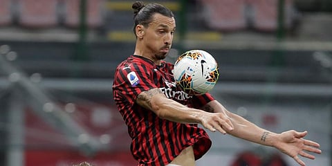 AC Milan striker Milan Zlatan Ibrahimovic (Photo | AP)