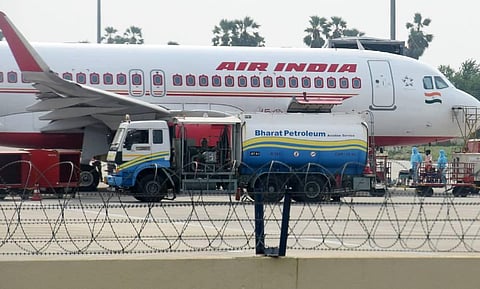 Air India has a debt of around Rs 70,000 crore and the government started the process to sell it to a private entity in January.  (File | EPS)