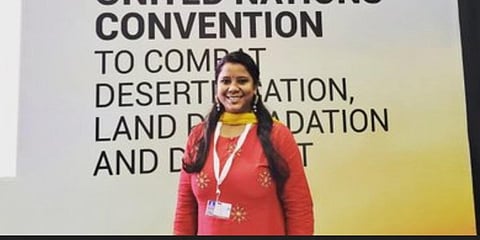 Odia climate change activist Archana Soreng (Photo| Twitter)