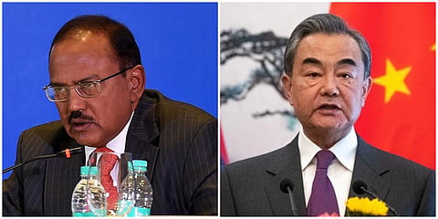 National Security Advisor Ajit Doval (L) and Chinese Foreign Minister Wang Yi 