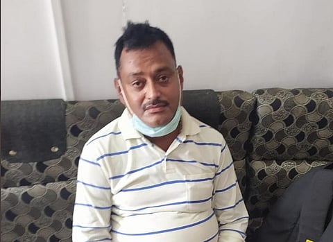Vikas Dubey, the main accused in Kanpur encounter case, has been arrested at a police station in Ujjain. (Photo | ENS)