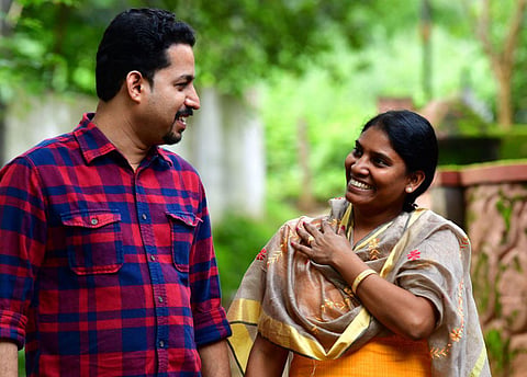 Clint Mathew with his wife Jossey Antony (Photo | EPS)