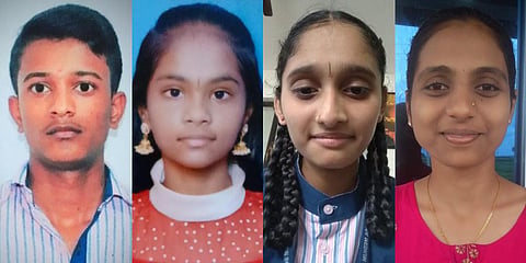 (From Left) Sammed Mahaveer Hanje, Kavya P Halli, Shravya H and Prakruthipriya Raveendra Gokavi