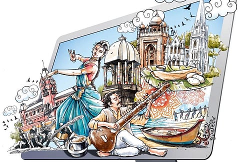 Compiled by Roshne Balasubramanian, Vaishali Vijaykumar.  For the full schedule, visit: themadrasday.in/express illustration