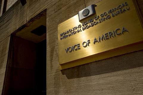 This June 15, 2020, file photo shows the Voice of America building in Washington. (Photo | AP)
