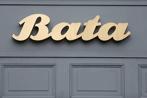 The logo of Bata shoes brand is pictured on a store. (Photo | Reuters)