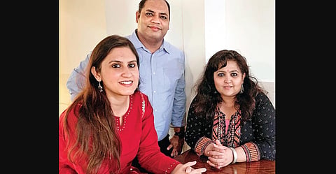 Co-founders Aneesha Jyoti, Puneet Singh and Vatsala Sharma