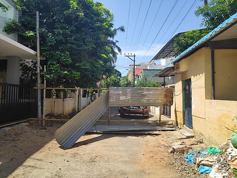 Nowadays, the police are no more camped outside the containment zones and the residents are removing the barricades as they consider it unnecessary. (Photo | EPS)