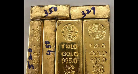 The jewellery being smuggled was valued at  Rs 13.46 lakh.