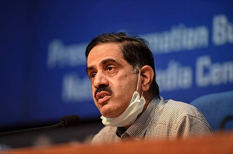 Indian Council of Medical Research (ICMR) DG Dr Balram Bhargava addresses a press conference in New Delhi Tuesday. (File Photo | PTI)