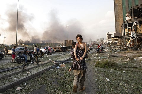 A massive explosion rocked Beirut on August 4, flattening much of the port, damaging buildings across the capital and sending a giant mushroom cloud into the sky. (Photo | AP)