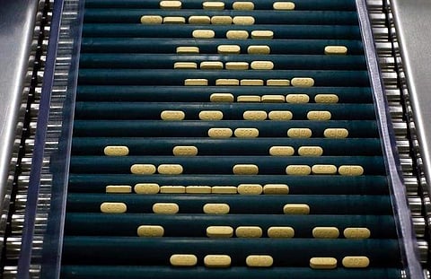 Tablets move along the production line at a pharmaceutical plant of Lupin, India's No. 2 drugmaker, in Verna. Image used for representational purpose. (File | Reuters)
