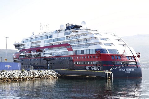 Norwegian cruise ship MS Roald Amundsen moored in Tromso, Norway. (Photo | AP)