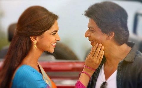A light moment between Deepika and Shah Rukh.