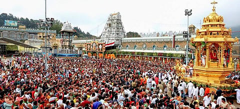 About 2.38 lakh pilgrims from different parts of the country had darshan of Lord Venkateswara in July. (File photo | PTI)