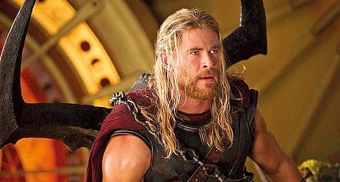 Hollywood actor Chris Hemsworth as Marvel superhero Thor.