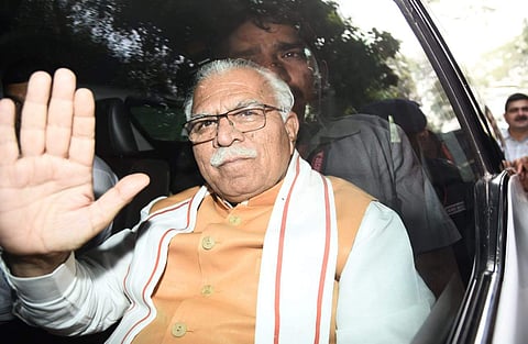 Haryana Chief Minister Manohar Lal Khattar in New Delhi. (File Photo | Parveen Negi, EPS)