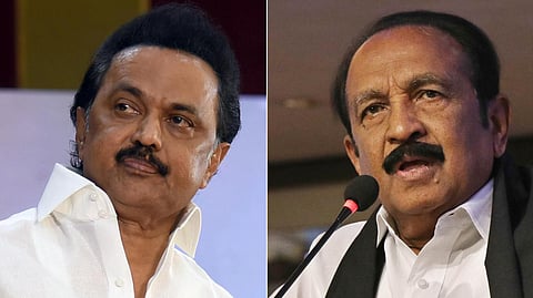 DMK president M K Stalin and MDMK chief Vaiko.
