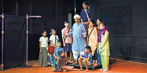 A still from  the play Kotugumma performed by  Sanchari Theatre before the pandemic