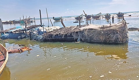 A damaged fishing vessel at New Podempeta village | Express