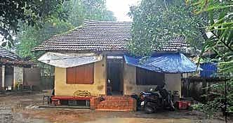 The house at Pathalam from where the NIA arrested Murshid Hasan, a suspected Al-Qaeda operative, on Saturday.