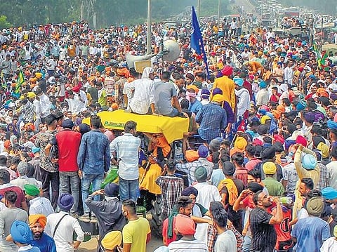 Farmers have called for a march on February 13.