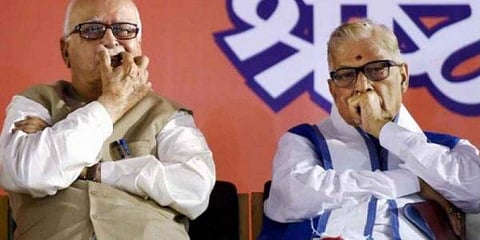 Senior BJP leaders L K Advani and Murli Manohar Joshi. (File  | PTI)