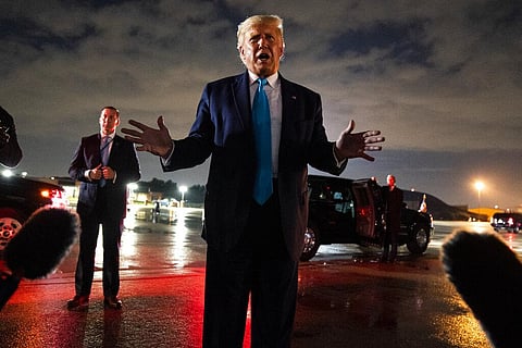 The White House swiftly mounted a concerted defense of the president, with Trump’s campaign and allies taking to social media and broadcast interviews to denounce the report. (Photo | AP)