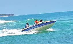 Motor boating resumes at Rushikonda beach in Vizag. (Photo | G Satyanarayana, EPS)