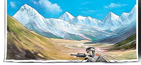 Where the Chinese went wrong is in the judgment on what would constitute sufficient coercion to force caution on India’s increasing strategic confidence.  (Express Illustrations | Amit Bandre)